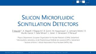 Silicon Microfluidic Scintillation Detectors