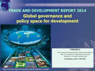 TRADE AND DEVELOPMENT REPORT 2014