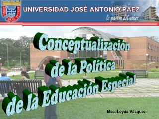 Conceptualización de la Política de la Educación Especial