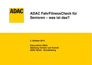 ADAC FahrFitnessCheck für Senioren – was ist das?