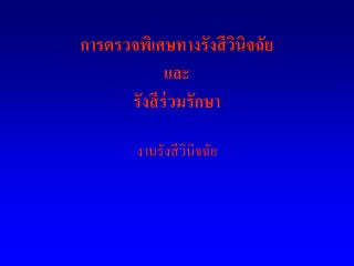 การตรวจพิเศษทางรังสีวินิจฉัย และ รังสีร่วมรักษา งานรังสีวินิจฉัย