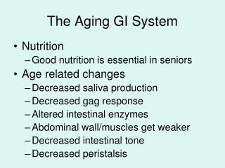 The Aging GI System