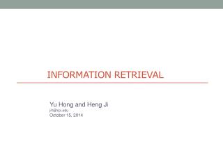 Information Retrieval