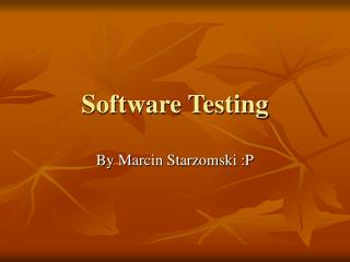 Software Testing