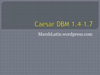 Caesar DBM 1.4-1.7