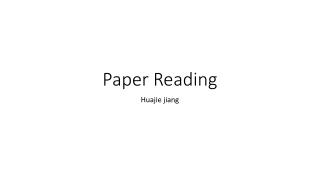 Paper Reading