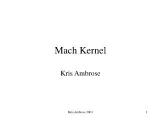 Mach Kernel