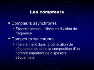 Les compteurs