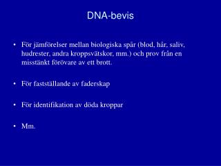 DNA-bevis