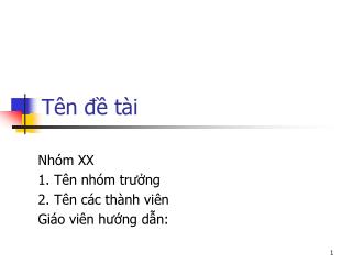 Tên đề tài