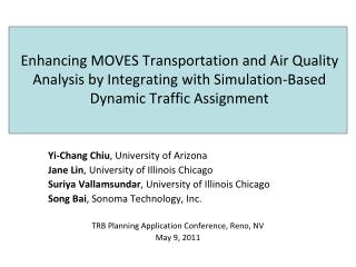 Yi-Chang Chiu , University of Arizona Jane Lin , University of Illinois Chicago