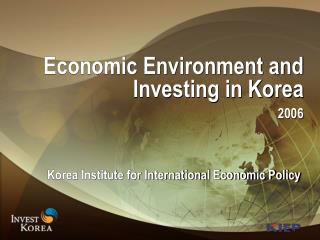 Economic Environment and Investing in Korea