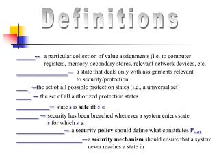 Definitions