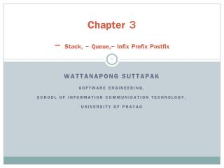 Chapter 3 - Stack, - Queue,- Infix Prefix Postfix