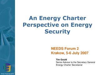 An Energy Charter Perspective on Energy Security