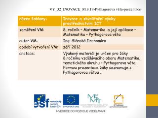 VY_32_INOVACE_M.8.19-Pythagorova věta-prezentace