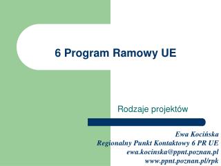 6 Program Ramowy UE