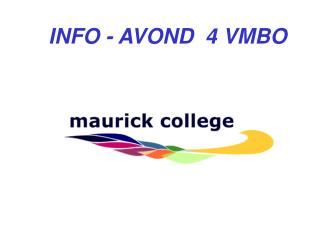 INFO - AVOND 4 VMBO