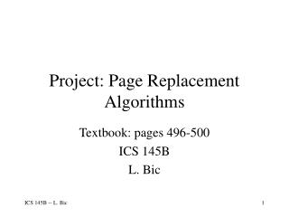 Project: Page Replacement Algorithms