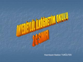 ONYEDİEYLÜL İLKÖĞRETİM OKULU 2 C SINIFI