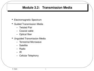 Module 3.2: Transmission Media