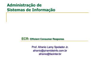 Administração de Sistemas de Informação