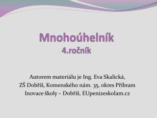 Mnohoúhelník 4.ročník