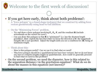 Welcome to the first week of discussion!