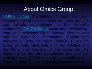 About Omics Group