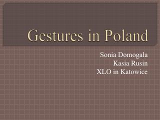 Gestures in Poland