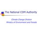 The National CDM Authority