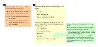 Start a new, blank presentation with a blank slide layout: 	File: New 	Blank presentation