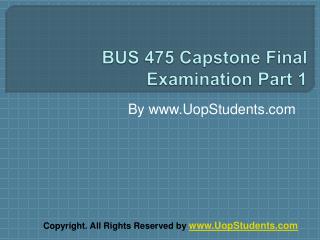 BUS 475 Capstone Part 1