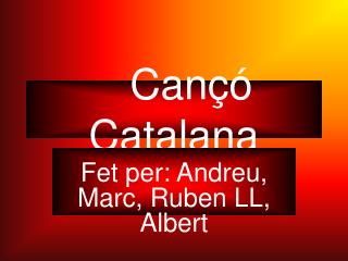 Cançó Catalana