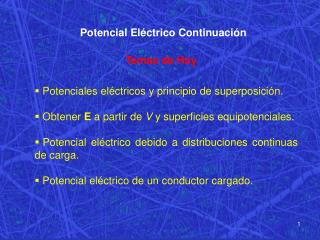 Potencial Eléctrico Continuación