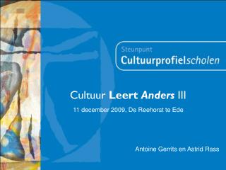 Cultuur Leert Anders III