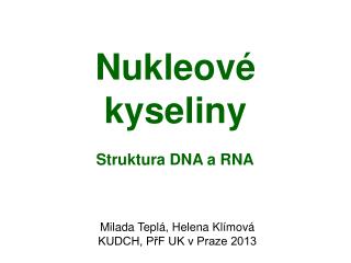 Nukleové kyseliny