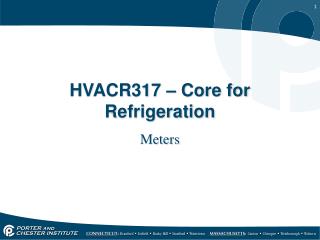 HVACR317 – Core for Refrigeration