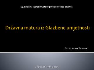 Državna matura iz Glazbene umjetnosti