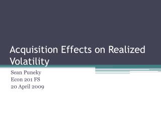 Acquisition Effects on Realized Volatility