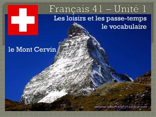 Français 41 – Unité 1