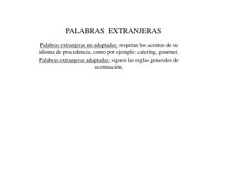 PALABRAS EXTRANJERAS