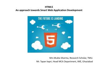 HTML5 An approach towards Smart Web Application Development