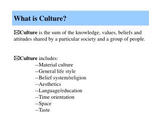 What is Culture?