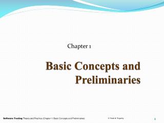 Basic Concepts and Preliminaries