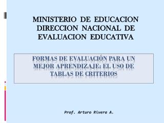 Formas de evaluación para un mejor aprendizaje: El uso de tablas de criterios