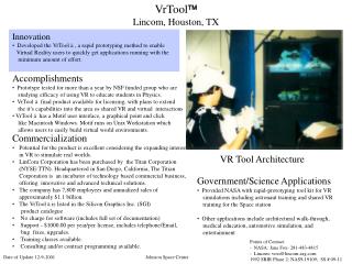 VrTool ä Lincom, Houston, TX