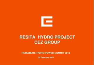 RESITA HYDRO PROJECT CEZ GROUP