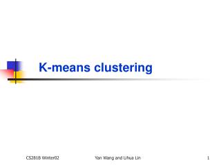 K-means clustering