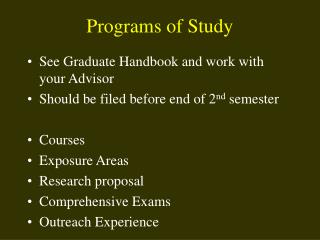 Programs of Study